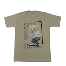 Camiseta Manga Curta Estampa Urso 100 - Cleomara