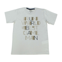 Camiseta Manga Curta Estampa World com Alto Relevo 6172 - Bicho Bagunça