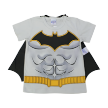 Camiseta Manga Curta Estampada Batman com capa 2 Peças 70008 - Kamylus
