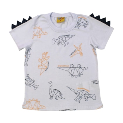 Camiseta Manga Curta Estampada Dinos 24239 - Rollu
