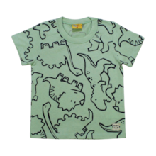 Camiseta Manga Curta Estampada Dinossauros 21202 - Rollu 