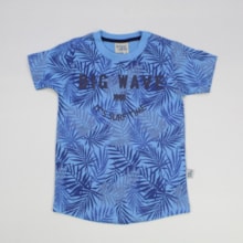 Camiseta Manga Curta Estampada Folhas 6691 - Brincar é Arte