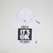 Camiseta Manga Curta Estampada King Of com Capuz 6009 - Nellonda