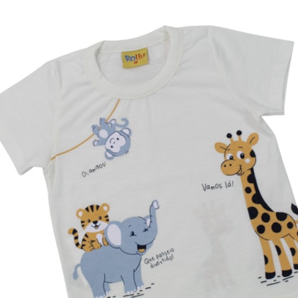 Camiseta Manga Curta Estampada Safari 27205 - Rollu