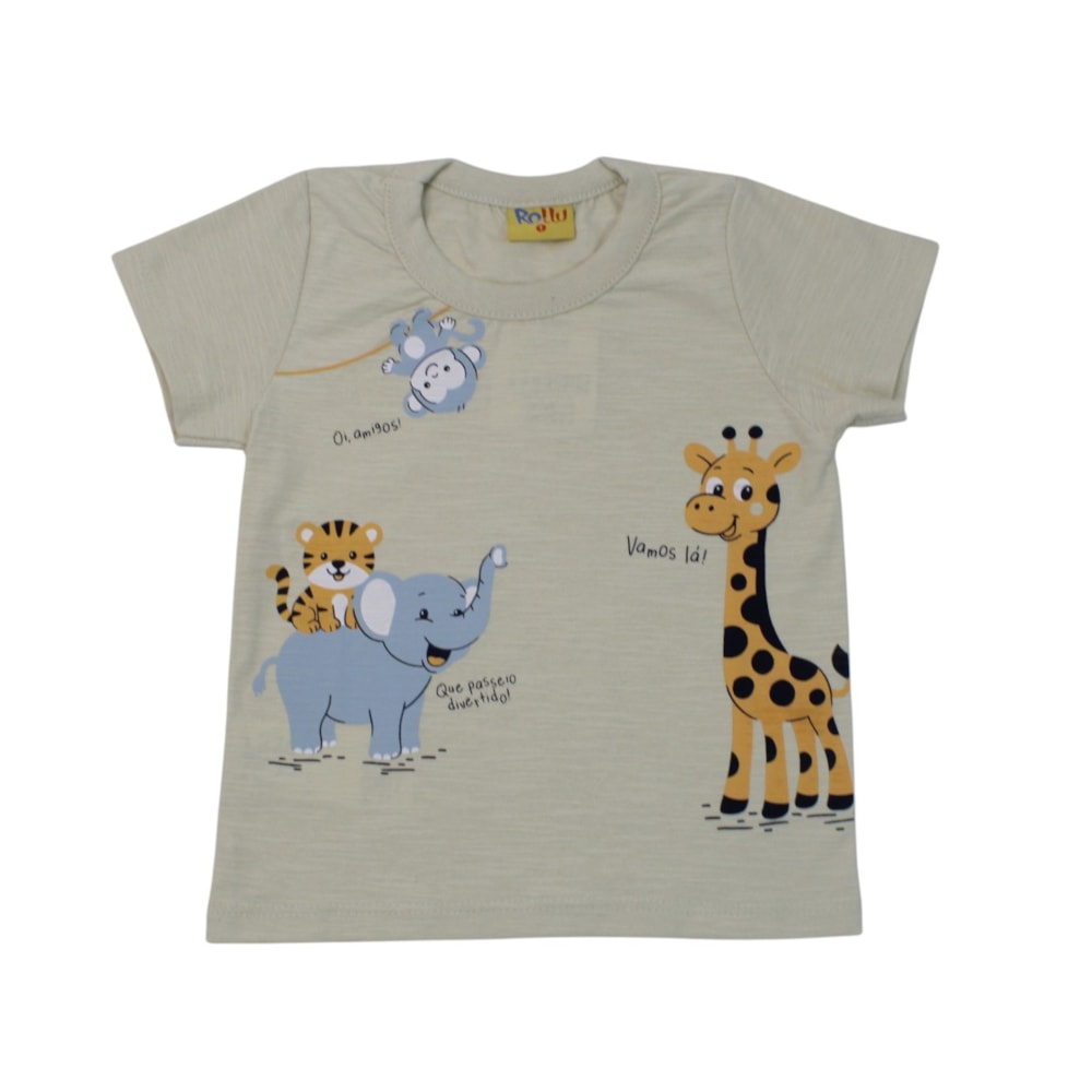 Camiseta Manga Curta Estampada Safari 27205 - Rollu