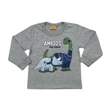 Camiseta Manga Longa Estampa Amigos 20237 - Rollu 