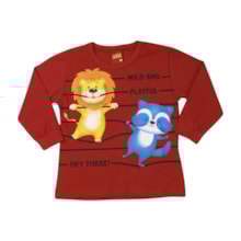 Camiseta Manga Longa Estampa Bichos 1001571 - Kyly