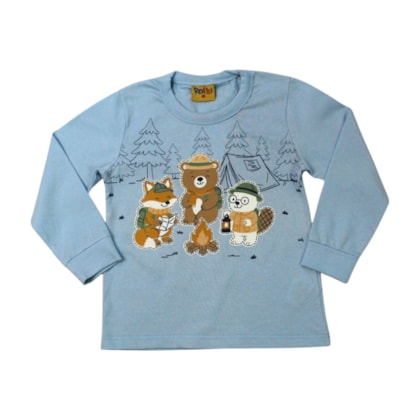 Camiseta Manga Longa Estampa Bichos 26200 - Rollu