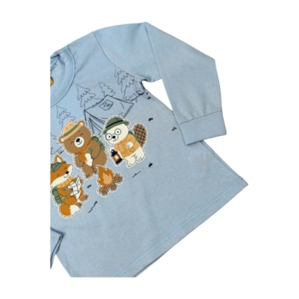 Camiseta Manga Longa Estampa Bichos 26200 - Rollu