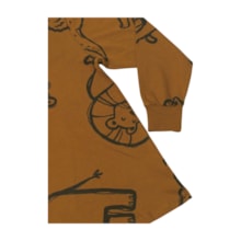 Camiseta Manga Longa Estampa Bichos 26242 - Rollu