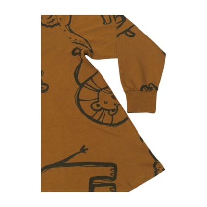 Camiseta Manga Longa Estampa Bichos 26242 - Rollu