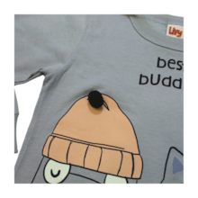 Camiseta Manga Longa Estampa Bichos  Brilha no Escuro 9076 - Livy 