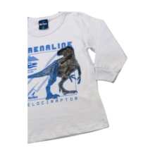 Camiseta Manga Longa Estampa Dinosauros 62511 - Rei Rex