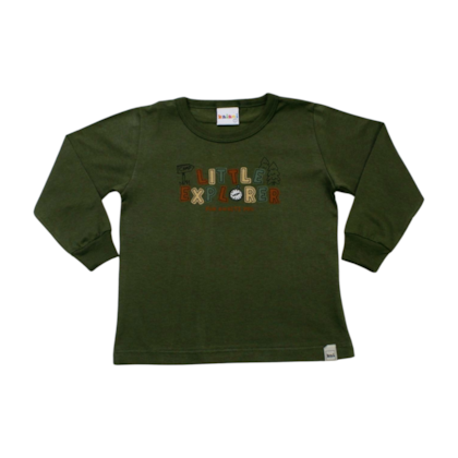 Camiseta Manga Longa Estampa Explore 11717 - Kaiani 