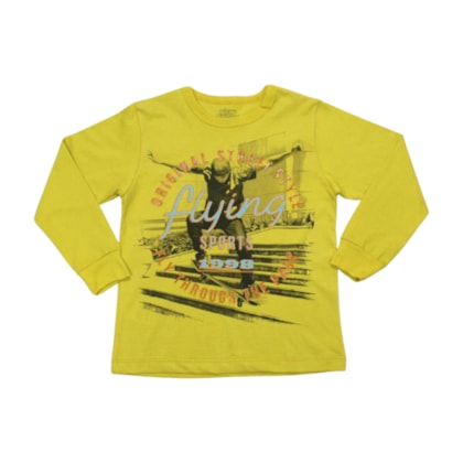 Camiseta Manga Longa Estampa Flying 4285 - Bicho Bagunça 