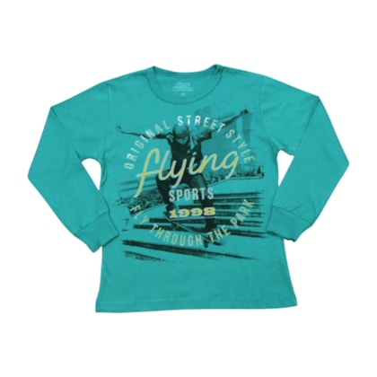 Camiseta Manga Longa Estampa Flying 4285 - Bicho Bagunça 