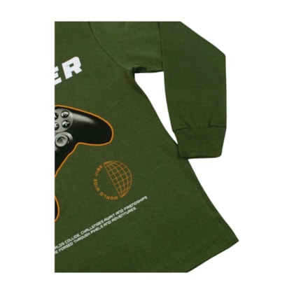 Camiseta Manga Longa Estampa Gamer 4382 - Bicho Bagunça
