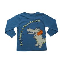 Camiseta Manga Longa Estampa Jacaré 6978 - By Gus 