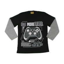Camiseta Manga Longa Estampa Level 26272 - Rollu