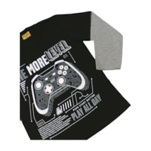 Camiseta Manga Longa Estampa Level 26272 - Rollu