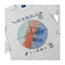 Camiseta Manga Longa Estampa Loading 62919 - Rei Rex