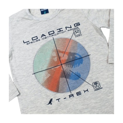 Camiseta Manga Longa Estampa Loading 62919 - Rei Rex