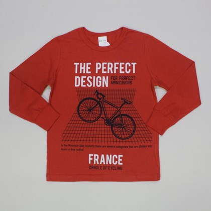 Camiseta Manga Longa Estampada Bicicleta 60196 - Alenice