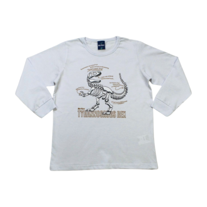 Camiseta Manga Longa Estampada Esqueleto 62467 - Rei Rex 