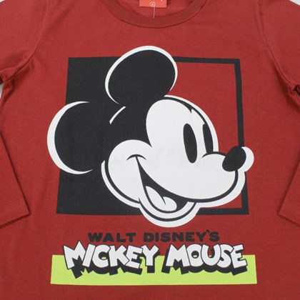 Camiseta Manga Longa Estampada Mickey 85157 - Kamylus