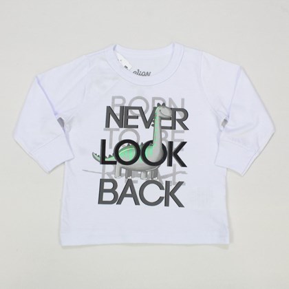 Camiseta Manga Longa Estampada Never Look Back 201008 - Elian