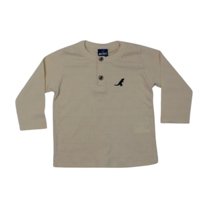 Camiseta Manga Longa Trabalhada com Botão 62513 - Rei Rex