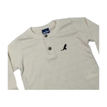 Camiseta Manga Longa Trabalhada com Botão 62513 - Rei Rex