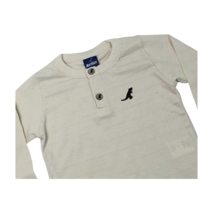 Camiseta Manga Longa Trabalhada com Botão 62513 - Rei Rex