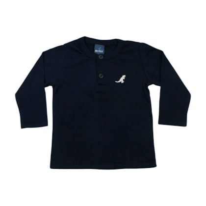 Camiseta Manga Longa Trabalhada com Botão 62513 - Rei Rex