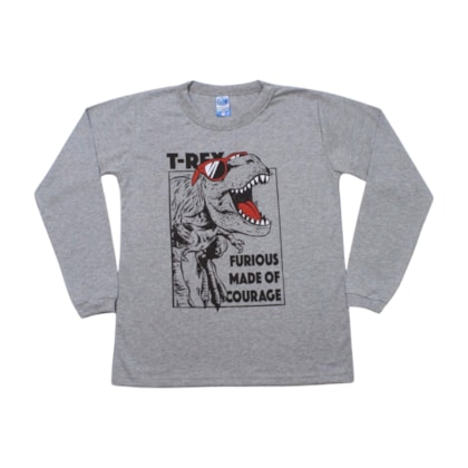 Camiseta Masculina Manga Longa Estampa Dino 350 - Cleomara