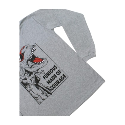 Camiseta Masculina Manga Longa Estampa Dino 350 - Cleomara