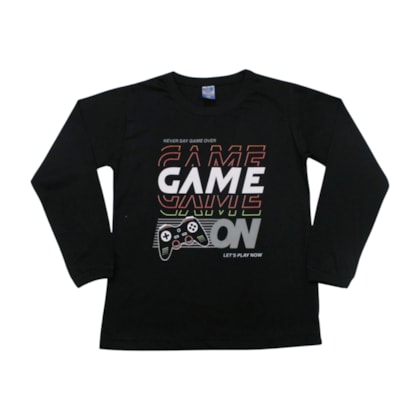 Camiseta Masculina Manga Longa Estampa Game 350 - Cleomara