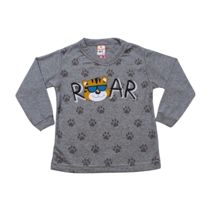 Camiseta Masculina Manga Longa Estampa Roar 340 - Cleomara