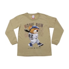 Camiseta Masculina Manga Longa Estampa Urso 345 - Cleomara