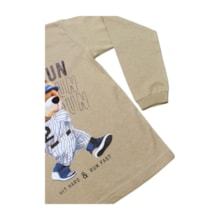 Camiseta Masculina Manga Longa Estampa Urso 345 - Cleomara