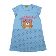 Camisola Manga Curta Estampa Ursinha Brilha no Escuro 25194 - Rollu