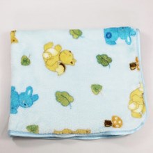 Cobertor Bebê Pelo Alto Estampado Azul Amiguinhos - Jolitex