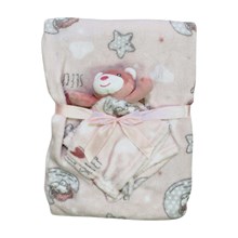 Cobertor Estampado com Naninha Ursa 90072 - Bene Casa Baby