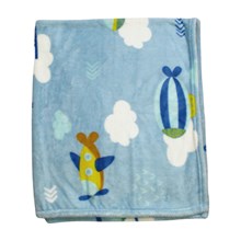 Cobertor Flannel Microfibra Estampado Azul Zepelin 73000 - Hazime