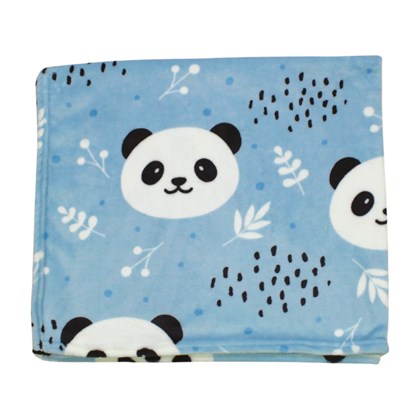 Cobertor Flannel Microfibra Estampado Panda 73000 - Hazime