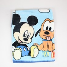 Cobertor Infantil Raschel Disney Mickey e Plutos  90cm x 1,10m - Jolitex