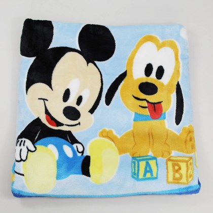 Cobertor Infantil Raschel Disney Mickey e Plutos Feliz - Jolitex