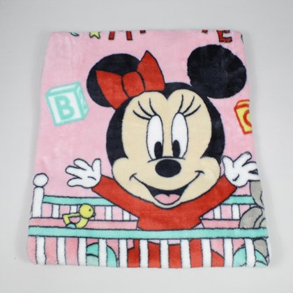 Cobertor Infantil Raschel Disney Minnie Bercinho - Jolitex