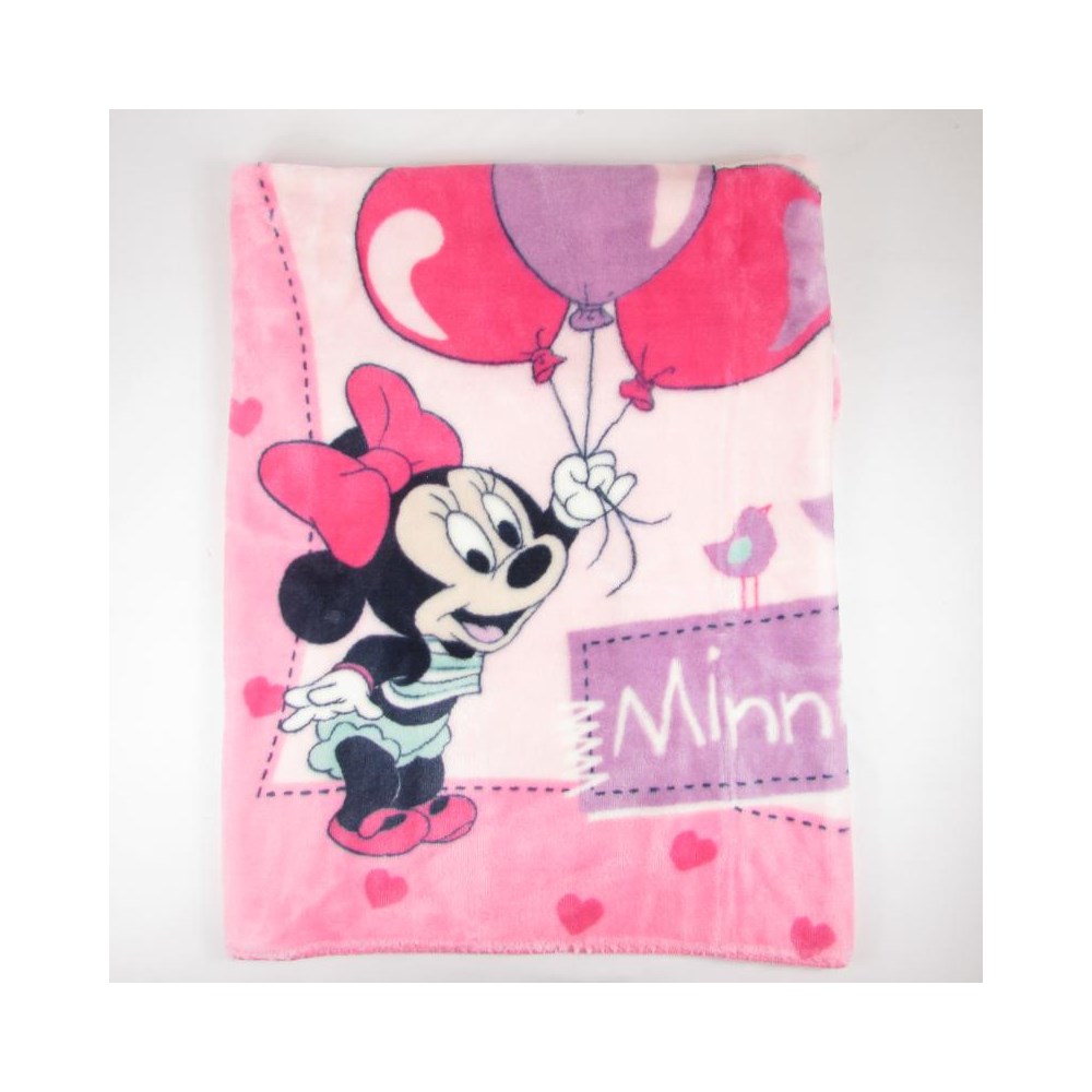 Cobertor Infantil Raschel Disney Minnie Festa 90cm x 1,10m - Jolitex