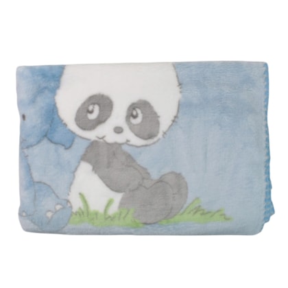 Cobertor Le Petit Estampado Panda e Amigos  - Colibri